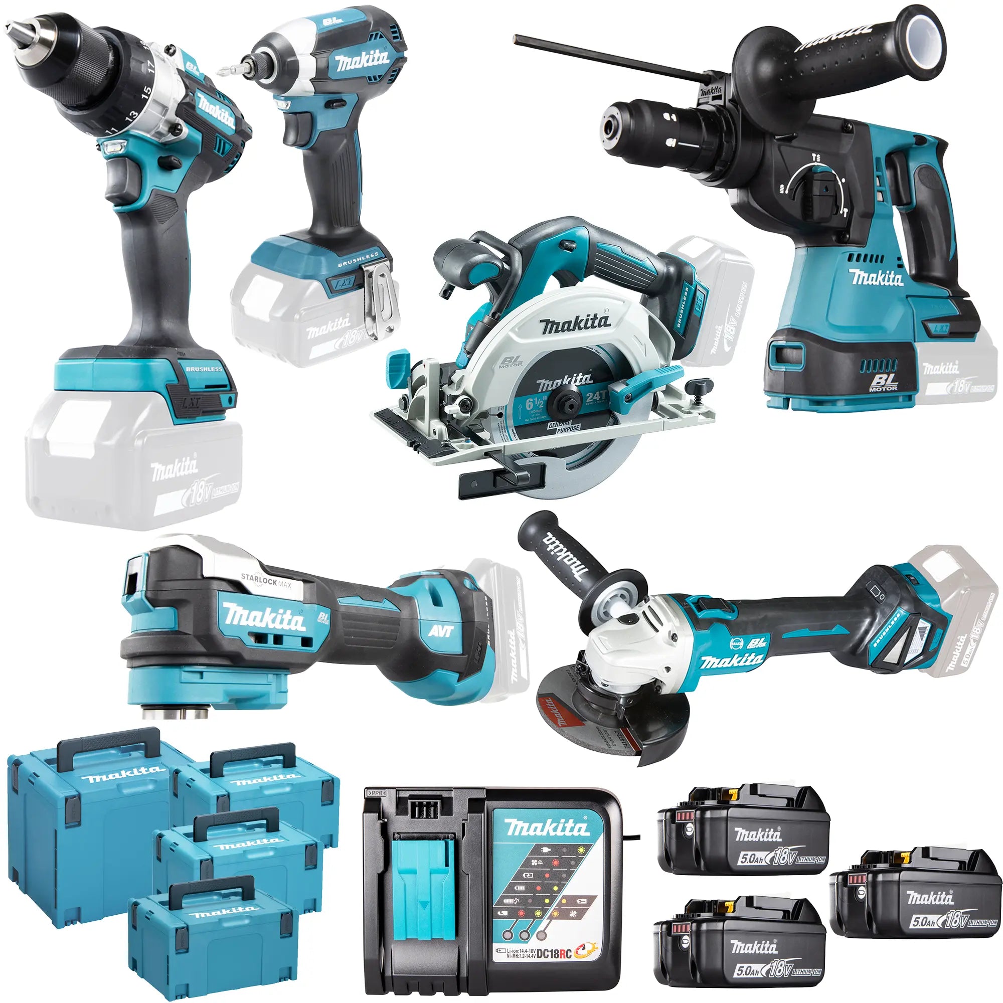 Combo Kit Makita DLX6126JX1 18V 5Ah