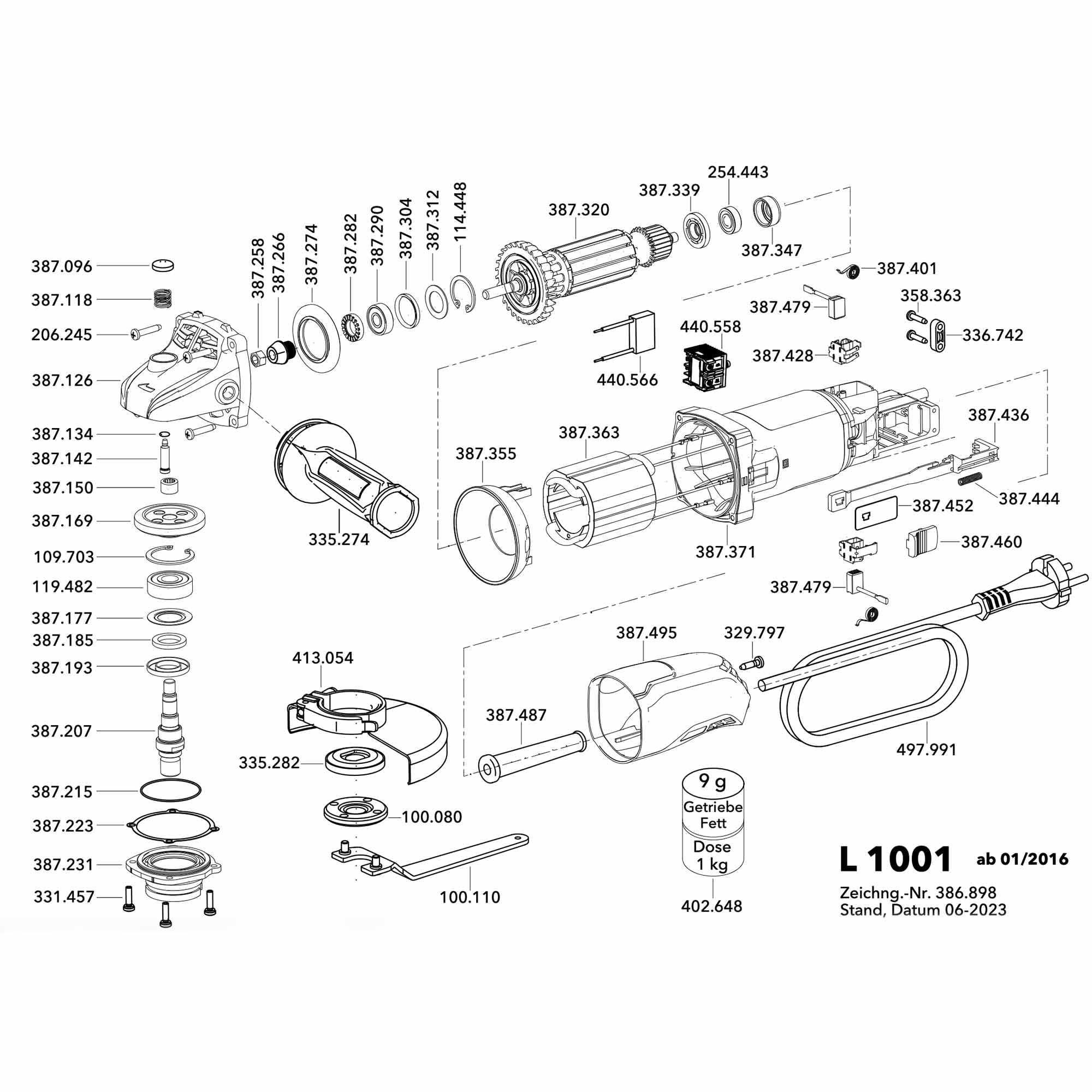 Smerigliatrice Angolare Flex L 1001 1010W