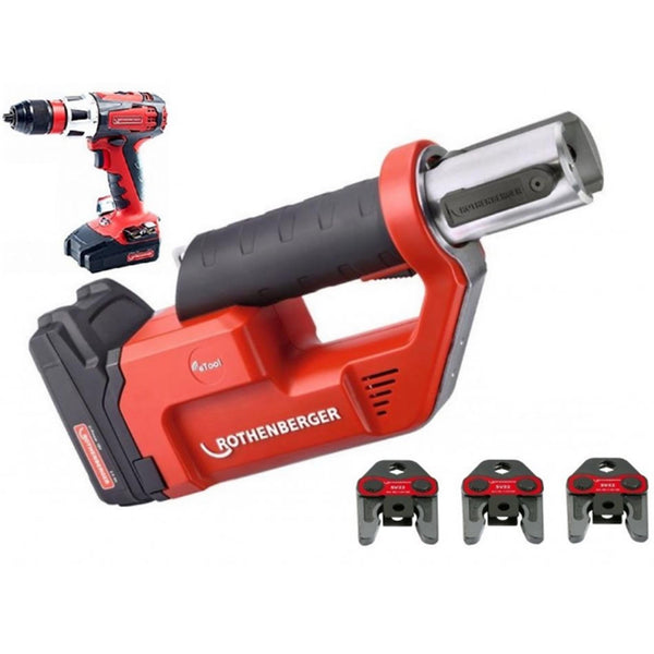 Promoset Rothenberger ROMAX Compact TT TH 16-20-26 + Cordless Drill 18V 2Ah